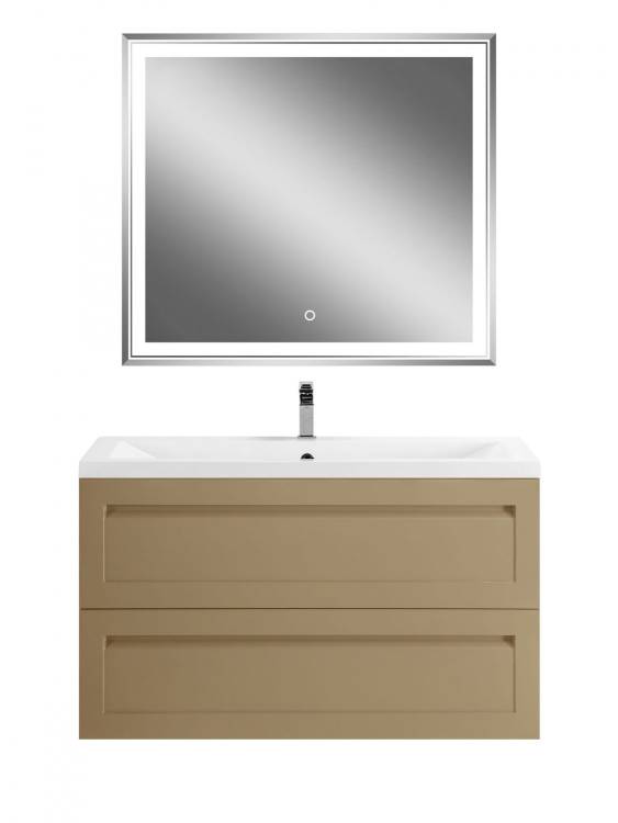 Тумба под раковину Art&Max Platino AM-Platino-1000-2C-SO-CM Капучино матовый, 99.3x48x55