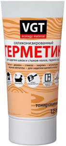 Герметик силиконизированный VGT светло-серый дуб 0.16 кг