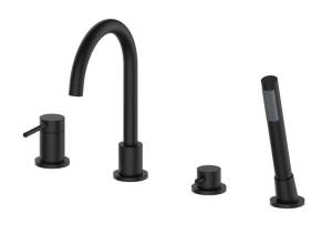 Смеситель на борт ванны Oliveeka Y OL-669017-MB черный матовый