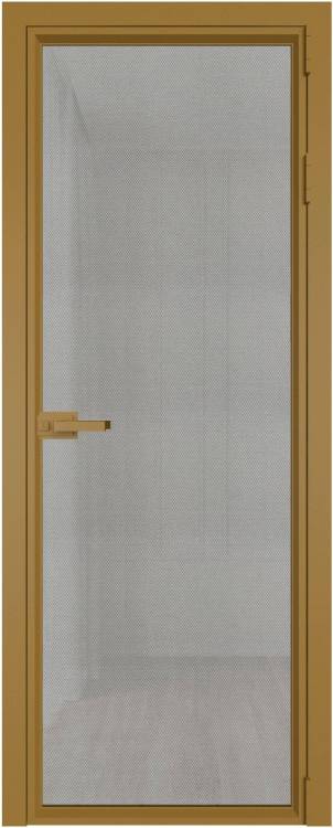 Межкомнатная дверь Profil Doors 1 AV цвет профиля Золото, стекло безопасное 6 мм рэте 800x2000