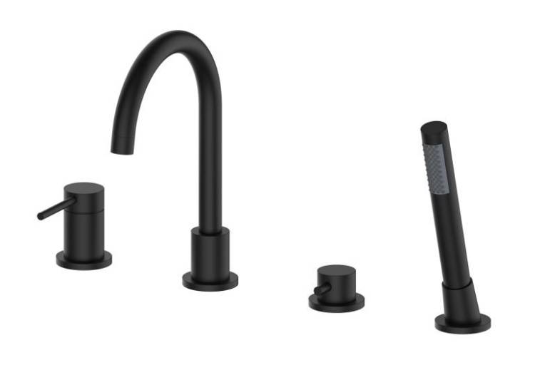 Смеситель на борт ванны Oliveeka Y OL-669017-MB черный матовый