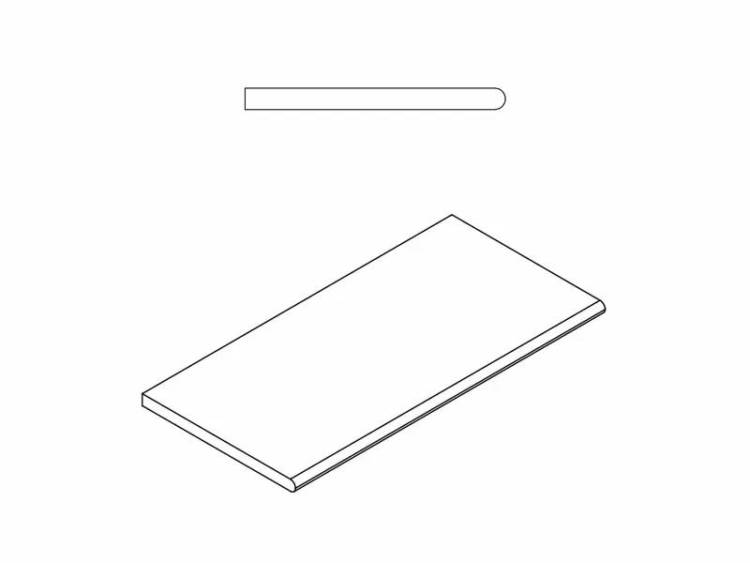 Бордюр Italon Скайфолл X2 620090000699 Бортик Гриджио Альпино закругленный 30х60