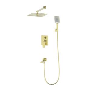 Душевой комплект Oliveeka D OL-939003-BG золотой матовый, с внутренней частью