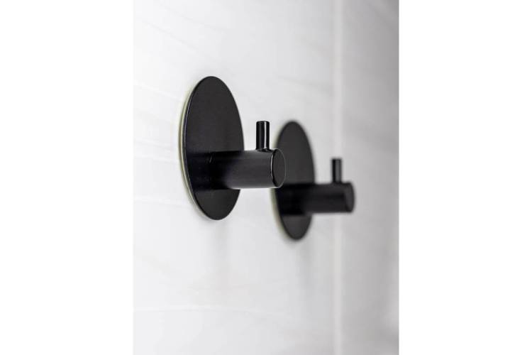 Комплект крючков Bath Plus КМ022 D 5.5 черные, самоклеющиеся