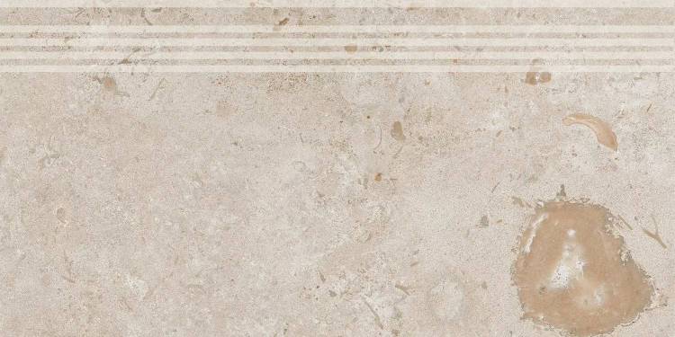 Ступень Kerama Marazzi Про Лаймстоун DD205420R\GR бежевый темный натуральный обрезной 60x30