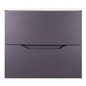 Тумба с раковиной Orange Line Li-60Tug+Ra подвесная, графит матовый