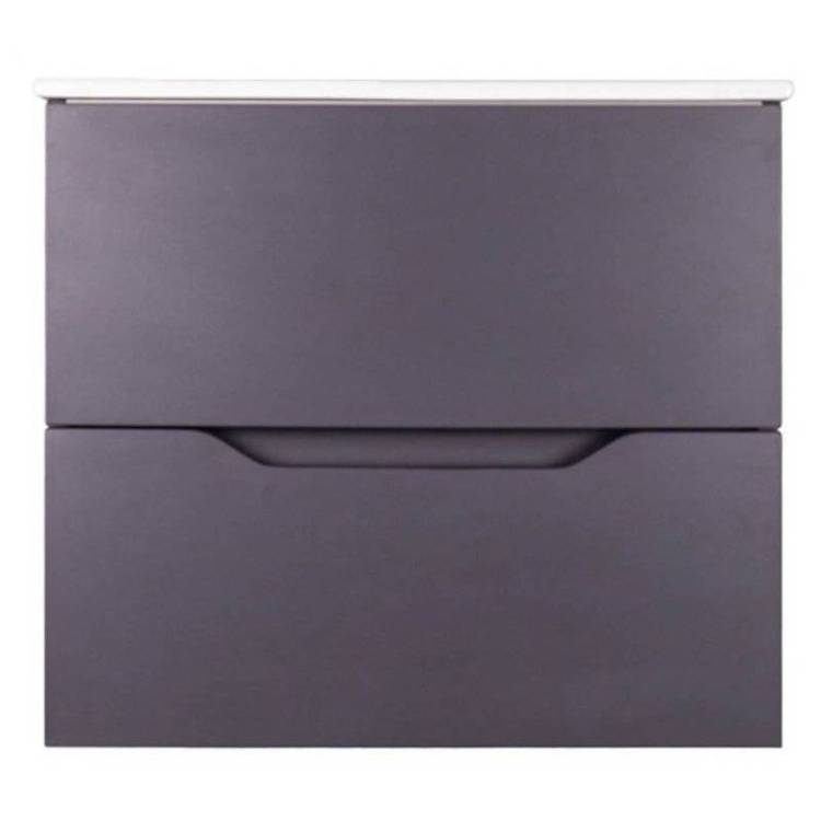 Тумба с раковиной Orange Line Li-60Tug+Ra подвесная, графит матовый