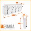 Вешалка Elghansa Hermitage HRM-690-White/Chrome на 5 крючков, белый-хром фото 6