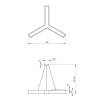 Подвесной светодиодный cветильник Geometria ЭРА Igrek SPO-143-W-40K-056 56Вт 4000К белый Б0050570 фото 5