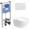 Комплект Унитаз подвесной Duravit Architec 45720900A1 + Инсталляция Ideal Standard ProSys 120P R027767 + Кнопка Oleas R0124AA