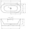 Акриловая ванна Riho Bathtubs B090006220 Modesty 170 velvet - белый matt/ черный matt Riho Fall заполнение через перелив, хром Sparkle System 170x76x59 фото 4