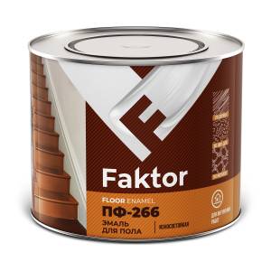 Эмаль для пола износостойкая Faktor Floor Enamel ПФ-266 красно-коричневая 1.9 кг