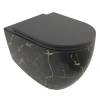 Унитаз подвесной Isvea Infinity 10NF02001-2N-MRM + 40KF0521I-S безободковый, с крышкой-сиденьем микролифт, черный матовый
