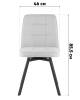 Набор из 2 стульев Stool Group Pleid OS-2452Z-2 Lumos-25 DUAL X2 кремовые, вращающиеся фото 9