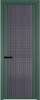 Межкомнатная дверь Profil Doors 3 AGP цвет профиля Зеленый воск, стекло безопасное 6 мм мору фиолетовое 600x2000