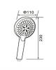 Душевая лейка Orange O-Shower OS03 d 110 мм, 3 режима, хром фото 6