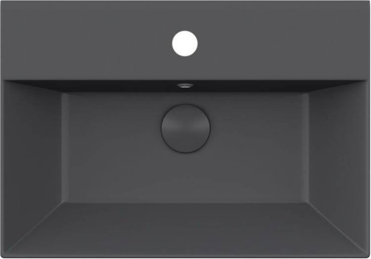 Раковина Isvea SistemaZ Frame 10SF50060SV-2C антрацит матовый, 60x42