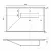 Раковина Uperwood Lotus Quartz 29192032 черная матовая, космос, 80x50 фото 4