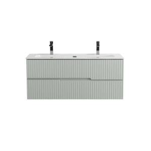 Тумба с раковиной Cezares Duet-N 120 зеленый жемчужный, раковина CZR-8073-120-1-2