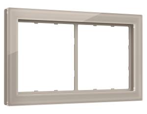 Рамка 2-постовая Ambrella Volt Sigma SF350382 серо-бежевый стекло закаленное натуральное