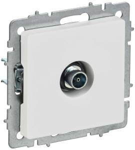 ТВ-розетка оконечная IEK Brite BR-A10-O-K91 арктический белый