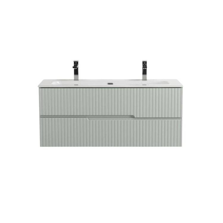 Тумба с раковиной Cezares Duet-N 120 зеленый жемчужный, раковина CZR-8073-120-1-2