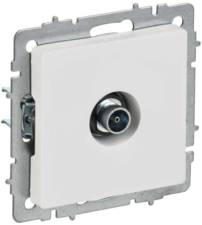 ТВ-розетка оконечная IEK Brite BR-A10-O-K91 арктический белый