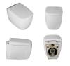 Унитаз подвесной Cerutti Spa Romina CT10613 безободковый, сиденье микролифт, белый фото 4