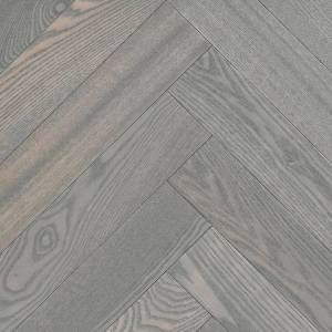 Двухслойная инженерная доска Wood Bee Herringbone Ясень Фог 600x92x12