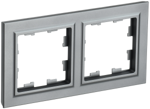 Рамка 2-постовая IEK Brite BR-M22-K46 сталь