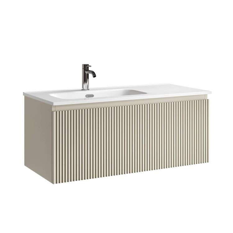 Тумба с раковиной Sancos Snob R 1.0 левая, Beige Soft, 100x42.6