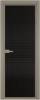 Межкомнатная дверь Profil Doors 1 AV цвет профиля Никель матовый, стекло безопасное 6 мм мору черный 800x2000