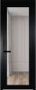 Межкомнатная дверь Profil Doors 1 AGP цвет профиля Черный, стекло безопасное 6 мм ромб серебро 700x2000