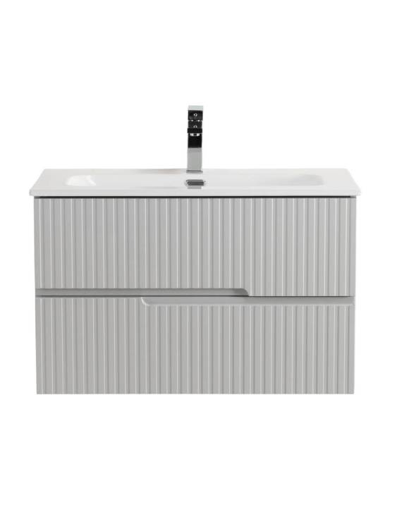 Тумба под раковину Cezares DUET-N-800-2C-SO-GPR-P серый жемчужный, 80x45.7