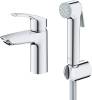 Смеситель для раковины Grohe Eurosmart 23124003 с гигиеническим душем фото 2