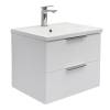 Тумба с раковиной Comforty Лима-60П2 00-00019210 подвесная, белый матовый
