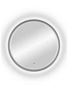 Зеркало Art&Max Napoli AM-Nap-800-DS-F-Grey серый матовый, с подсветкой, 80x80