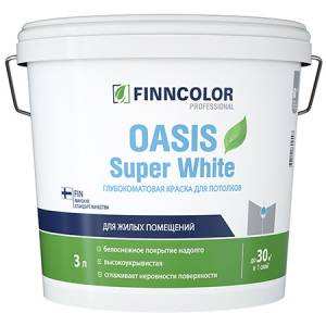 Краска Finncolor Oasis Super White белая глубокоматовая 3 л