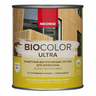 Защитно-декоративный состав на алкидной основе Neomid Bio Color Ultra сосна 0.9 л