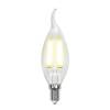 Лампа светодиодная филаментная Uniel Air C LED-CW35-6W/WW/E14/CL GLA01TR