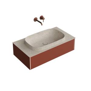 Тумба под раковину Kerama Marazzi Magica MA.90.1\VR.M подвесная 90, 1 ящик, венецианский красный матовый