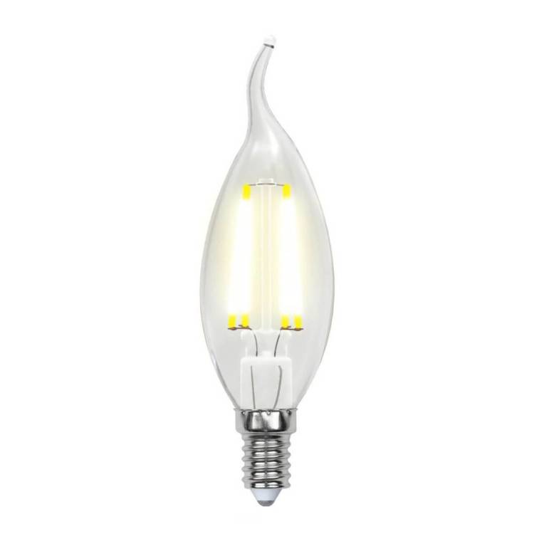 Лампа светодиодная филаментная Uniel Air C LED-CW35-6W/WW/E14/CL GLA01TR