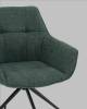 Кресло Stool Group Кимберли AV 344 W696/K15-K20PM-9005 зеленый, рогожка, замша, вращающееся фото 8