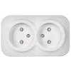 Розетка 2-местная с защитными шторками IEK Glory ERH23-K01M-10 белый матовый фото 3