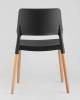 Набор из 4 стульев Stool Group Bistro 8086 BLACK X4 черный с деревянными ножками фото 6