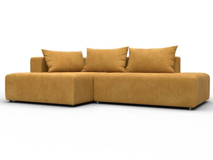 Диван угловой Лига Диванов Лига-103 134823L Желтый