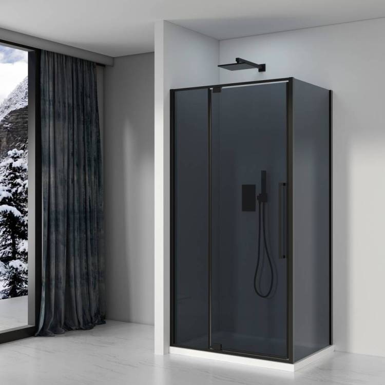 Душевой уголок Black&White S818 BG 8181000G 100x80 Черный