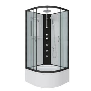 Душевая кабина Niagara Classic NG-6708-14BKTG (900x900x2100-2400) с высоким поддоном (40см)