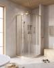 Душевой уголок Cezares Relax RELAX-304-R-2-100-C-BORO профиль брашированное золото, стекло прозрачное, 100x100x200