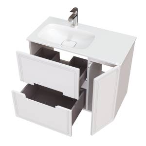 Тумба с раковиной Taliente Olejo TA-MBO-90PR(L)-blanco белая, 90 см